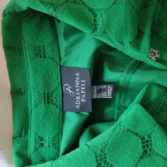 Adrianna Papell, 3/4 sleeves , green dress,M. - Picture 9 of 14